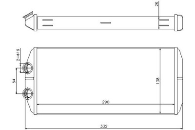 NISSENS CALENTADOR (290X138X26) CITROEN BERLINGO,  