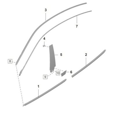 VENTANAS LATERAL PRZESLONA IZQUIERDA PORSCHE TAYCAN 9J1845031A  