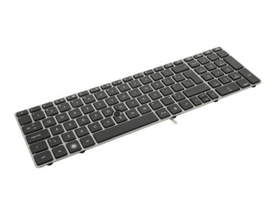 Klawiatura laptopa do HP EliteBook 8560P 8570P srebrna trackpoint