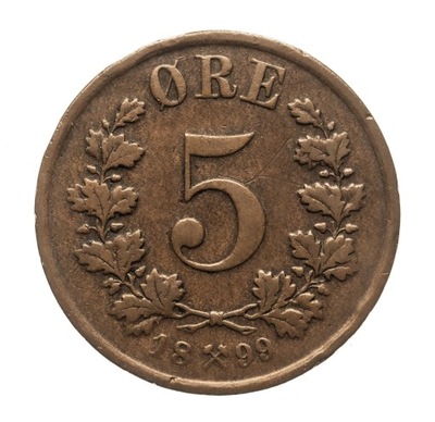 Norwegia - 5 ore - 1899r.