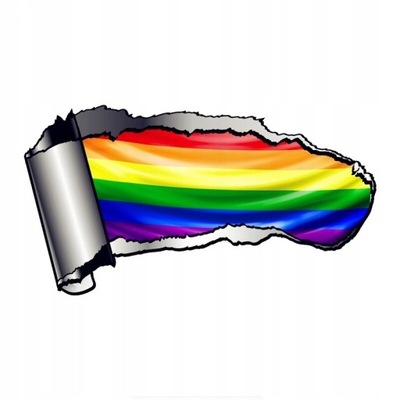 20X10.9CM НАКЛЕЙКА АВТОМОБІЛЬНА FLAGA LGBT