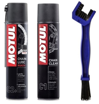 ZESTAW DO MYCIA ŁAŃCUCHA MOTUL C1 C2+ SZCZOTKA