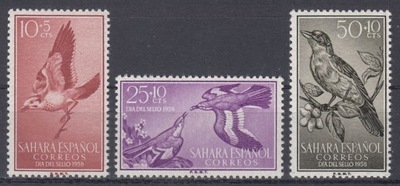 SAHARA ESPANOL - 1958 - Mi 184-186 - PTAKI xx