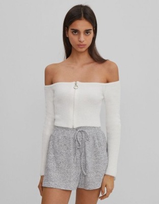 BERSHKA_SPODENKI SZORTY PRĄŻKI 5169058 R.XS