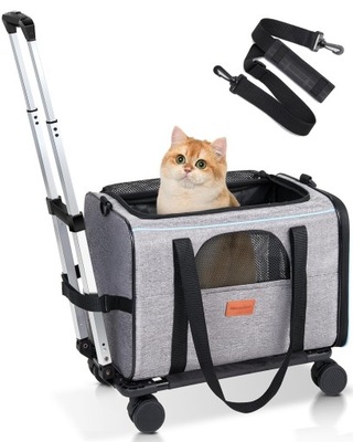 Torba transportowa dla kota na kółkach, składana torba transportowa