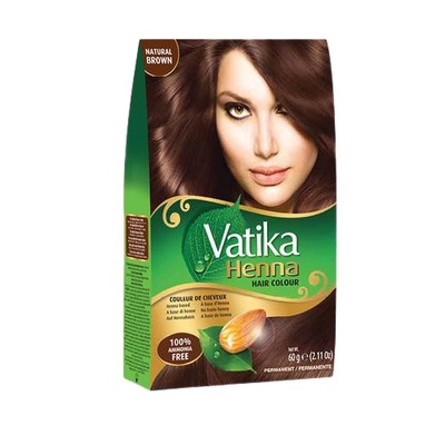 Farba na vlasy prírodná hnedá Henna Hair Color Dabur Vatika 60g