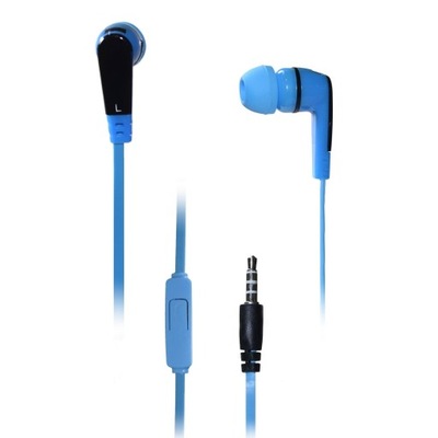 Słuchawki douszne z mikrofonem VAKOSS niebieskie