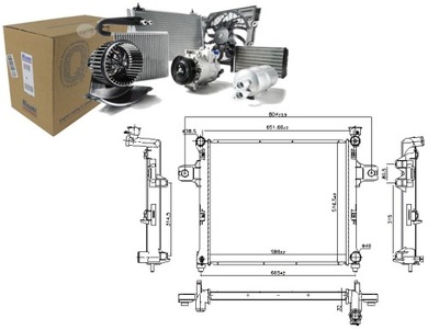 RADUADOR DEL MOTOR DE AGUA JEEP COMMANDER GRAND CHEROKEE 3 5.7  