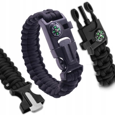 BRANSOLETKA SURVIVALOWA PRZETRWANIA PARACORD 5W1