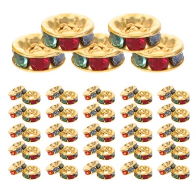 300 SZTUK ZŁOTYCH KRYSZTAŁOWYCH RONDELLEK DO WYROBU BIŻUTERII