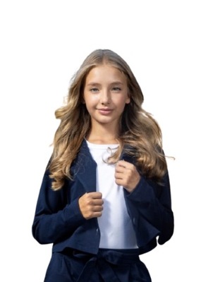 ALL FOR KIDS ELEGANCKA MARYNARKA KRÓTKA granatowa r.140-146