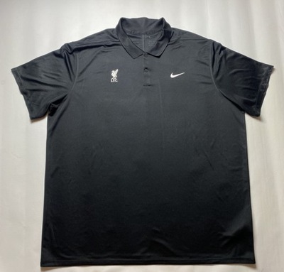 FC LIVERPOOL NIKE DRI-FIT duże CZARNE SPORTOWE POLO 4XL/5XL XXXXL/XXXXXL