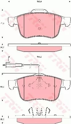 TRW GDB1647 ZAPATAS DE FRENADO ALFA ROMEO 159 1.9JTDM/  