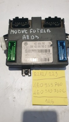 MÓDULO ASIENTOS AUDI A8 D3 4E0959760 4E0910760C  