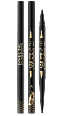 Eveline Variete 2w1 Eyeliner&Pencil Ultra Black Eyeliner i Kredka