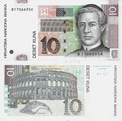 Chorwacja 2012 - 10 kuna - Pick 38b UNC