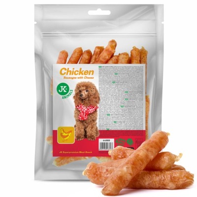 JK ANIMALS kiełbaski z kurczaka z serem 500g