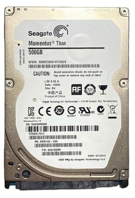 Dysk Seagate ST500LT012 2,5" 500GB Thin HDD