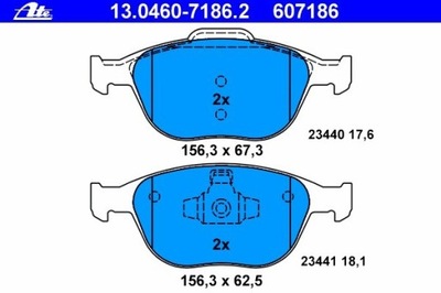 ZAPATAS HAMULC. FORD TRANSIT CONNECT 02-  