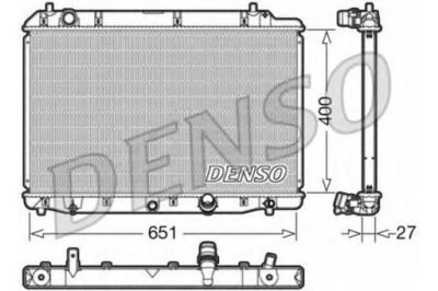Denso радиатор двигателя honda cr-v ii fr-v 2.2d 02 фото №1