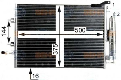 Behr-hella конденсатор кондиционера renault clio iii фото №1