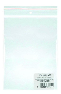 TOREBKA STRUNOWA LDPE TRANSPARENTNA 10X20CM 100SZT