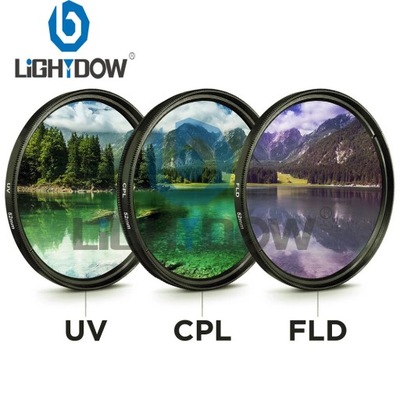 49MM 52MM 55MM 58MM 62MM 67MM 72MM 77MM UV CPL FLD 3 w 1 zestaw filtrów