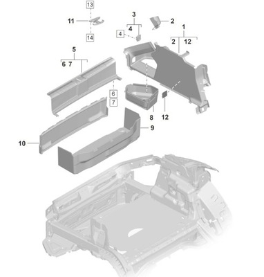 RECUBRIMIENTO DE MALETERO PORSCHE TAYCAN 9J1863099AAY1  