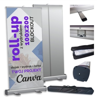 ROLL-UP ROLLUP 100x200 BLOCKOUT REKLAMA DRUK
