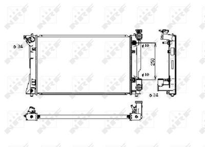 RADUADOR SISTEMA DE REFRIGERACIÓN DEL MOTOR 53395  