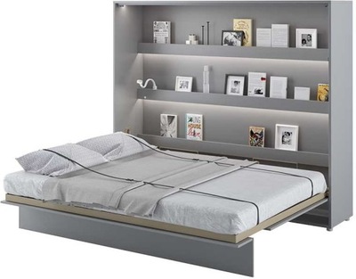 Półkotapczan Szary Poziomy 160x200 Bed Concept