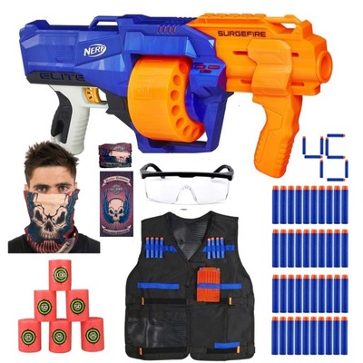 PISTOLET NERF ELITE SURGEFIRE DODATKI CELE