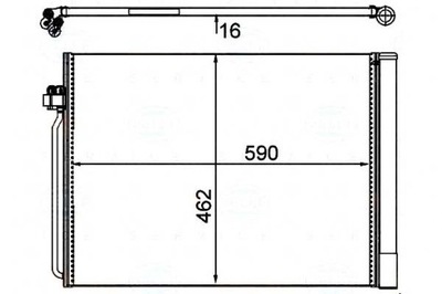 BEHR HELLA КОНДЕНСАТОР РАДИАТОР КОНДИЦИОНЕРА +GRATI