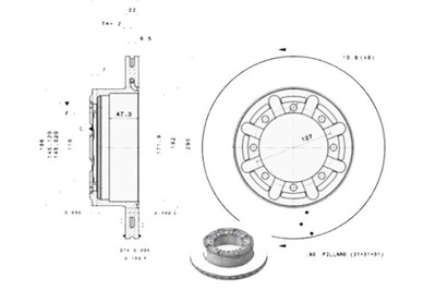 Диск тормозной. nissan cabstar e 98-06 ty фото №1