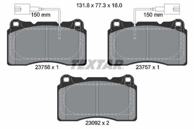 ZAPATAS DE FRENADO ALFA PARTE DELANTERA GIULIETTA 1,4-1,8/1,6-2,0 JTDM 12-20 2375603  