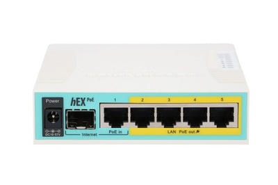 Router MikroTik hEX PoE 5x RJ45 1000Mb/s 1x SFP 1x USB