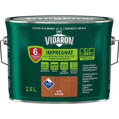 Impregnat do drewna Vidaron MAHOŃ V24 2,5 l Dekor.