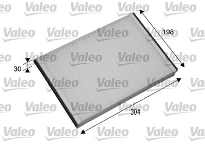 VALEO 698874 FILTRO DE CABINA SIMPLE  