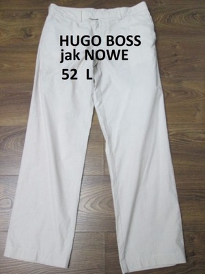 Spodnie męskie Hugo Boss beżowe 52 L 100% bawełna