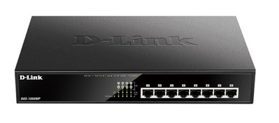 D-Link DGS-1008MP 8-port przełącznik Gigabit Switch 10/100/1000 BASE-T PoE+