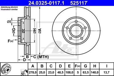 24.0325-0117.1 DISCO HAM.PRZOD POWER DISC FOCUS II -11  