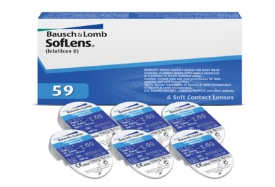 Soczewki kontaktowe miesięczne Bausch&Lomb SofLens59 Moc -1.25 6 sztuk