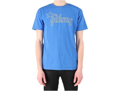 Koszulka t-shirt Unisex 65% Bawełna Niebieska Gibson Star Logo M