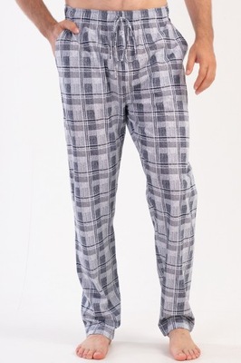 Spodnie piżamowe męskie długie 3040011012 Vienetta L szary