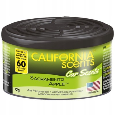 CALIFORNIA CAR SCENTS ZAPACH W PUSZCE SACRAMENTO APPLE - aromat Jabłoni