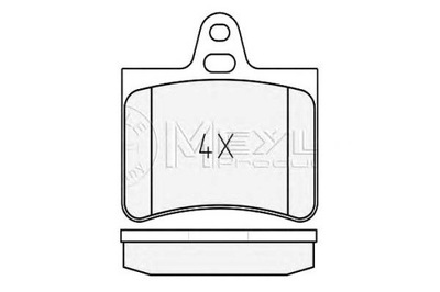 Meyle гальмівні колодки гальмівні citroen задня c5 meyle фото №1