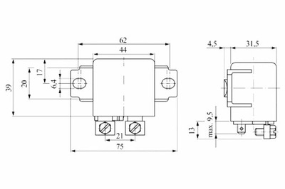 BOSCH RELĖ SROVĖS DARBO V A 12V 75A SKAIČIUS BIEGUNOW 4SZT GAZ 