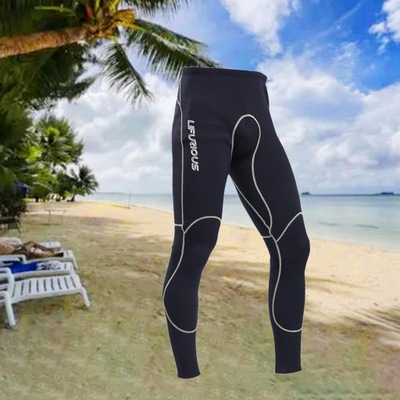 Męskie spodnie do kombinezonu, które utrzymują ciepło podczas surfowania w zimie, pływania M, czarne