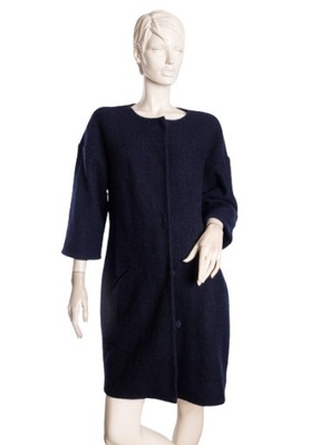 CLEMENTS RIBEIRO LUKSUSOWY WEŁNIANY PŁASZCZ, ROZ.M