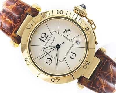 CARTIER PASHA 18K GOLD REF.820903 FULL SET